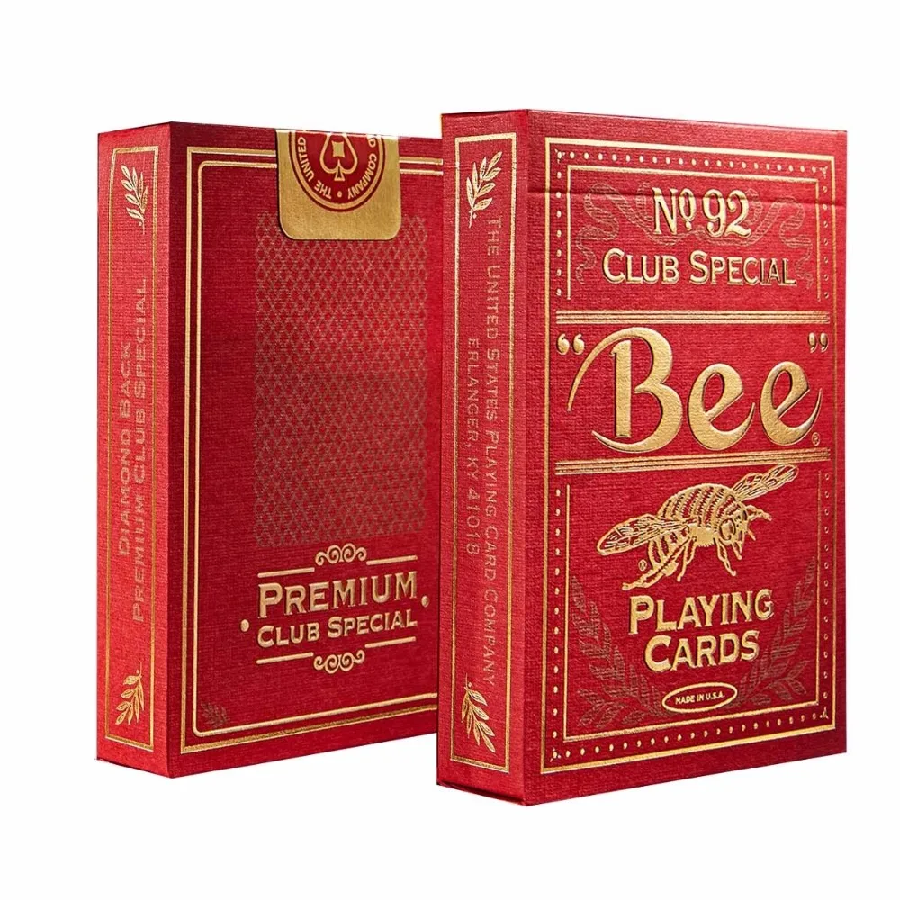 Bee Gold Edition Coterie игральные карты синий/красный Magia Poker USPCC новые Запечатанные коллекционные карты магические трюки реквизит для мага