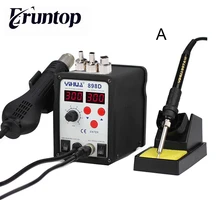 SMD YIHUA 898D фена паяльная станция с железом паяльная станция цифровая паяльная станция