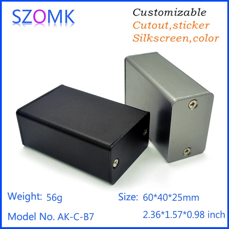 1 шт. маленький алюминиевый экструзионный корпус szomk 25*40*60 мм|enclosure project|enclosure project