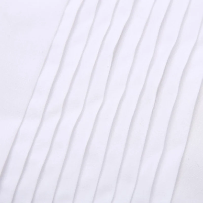 Men's French Cuff Tuxedo Shirt Solid Color Wing Tip Collar Shirt Men Long Sleeve Dress Shirts Formal Wedding Bridegroom