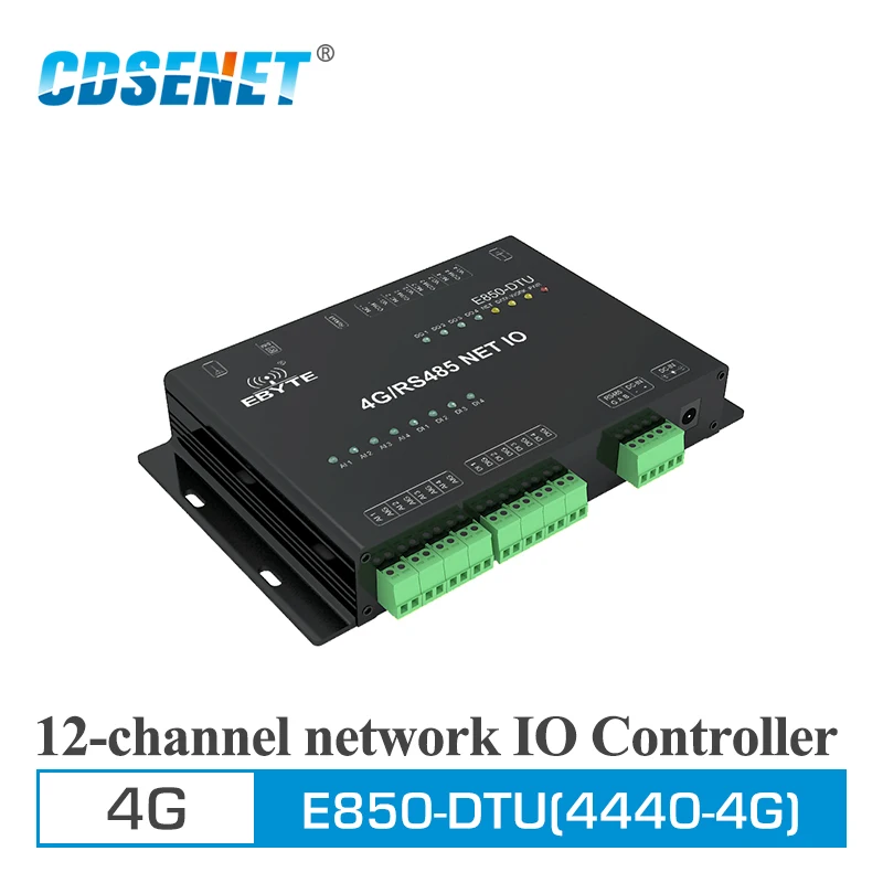 

4G Transceiver 12 Channel IO Controller RS485 Wireless Transmitter E850-DTU(4440-4G) Quad-band 850/900/1800/1900MHz Reciever