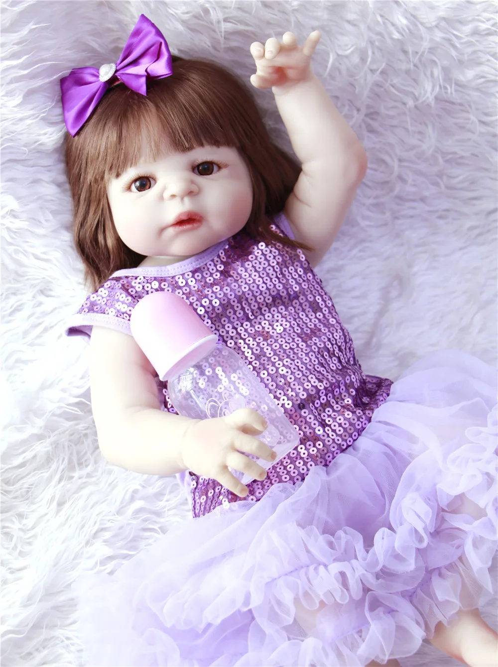 Силиконовые reborn baby dolls 2" 57 см девочка тело волосы с корнями принцесса куклы подарок для ребенка Reborn com corpo de Silicone menina