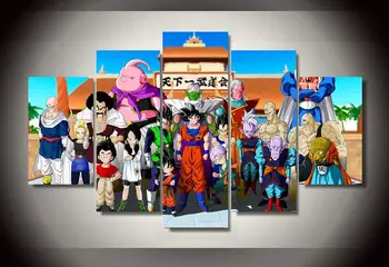 

HD Printed Cartoon dragon ball Group Painting wall art Canvas Print room decor print film poster canvas Free shipping