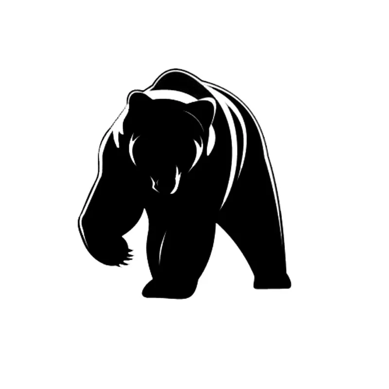 

15*16.1CM Crazy Wild Bear Pattern Car Styling Decal Vivid Stylish Vinyl Car Sticker Black/Silver S1-2692