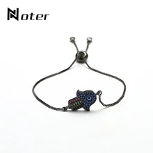 Модный браслет с микро кристаллами Fatima Hands регулируемый металлический браслет для мужчин и женщин Хамса ювелирные изделия Chian аксессуары Pulsera