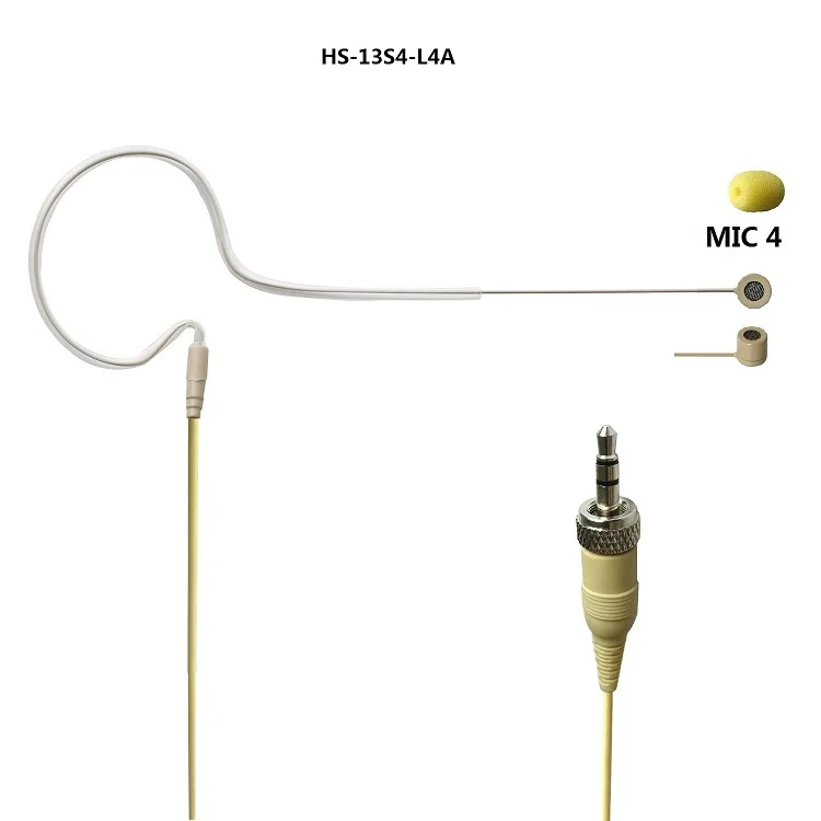 Freeboss  3.5mm Plug (with nut) Skin Color Mini Single Ear Hanging Omni Directional Condenser Headset Microphone