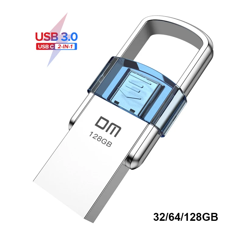  DM USB C Flash Drive 128GB OTG Metal USB 3.0 64GB Type C PenDrive Key 32GB pen drive USB C Mini Fla