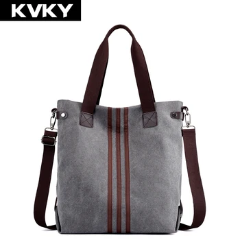 

KVKY Brand 2019 Canvas Women Bag Vintage Women Handbags Female Shoulder Bags Ladies Crossbody Bag Lady Messenger Bag Casual Tote