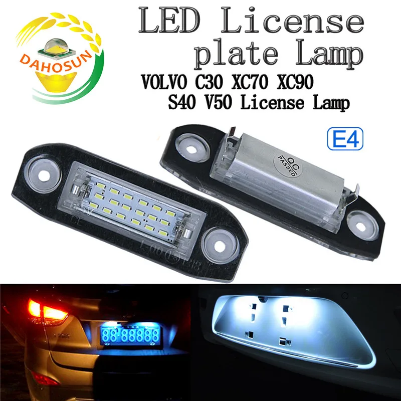 

2PC x dahosun LED License Plate Lamps For Volvo S40 V50 S60 V60 XC60 V70 C70 XC70 S80 XC90 Vehicle Car Interior Light