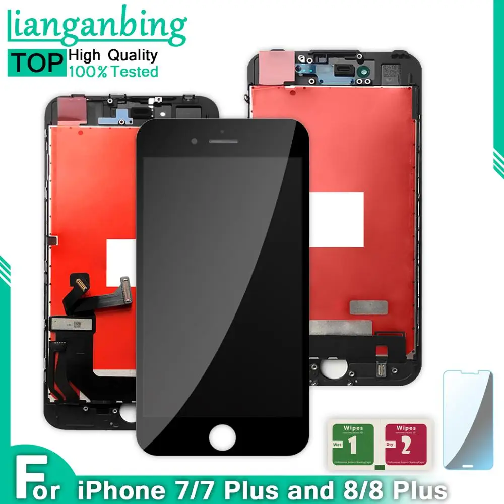 

AAA Quality LCD For iPhone 7 7 Plus 8 8 Plus LCD Display Touch Screen Assembly Replacement parts 3D touch Free shipping