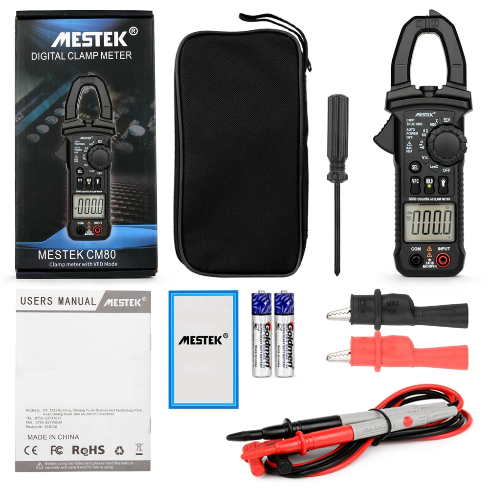 

CM80/CM81 Digital Clamp Meter Multimeter Current Clamp Pincers AC/DC Voltage Resistance Tester Measuring Tools Diagnostic-Tool