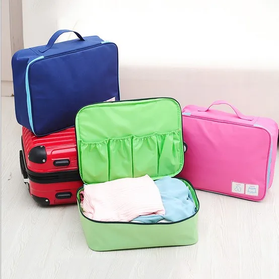 Espessamento Grande Capacidade bolsa de Viagem À Prova D' Água Roupas Íntimas Saco de Armazenamento De Roupas de Acabamento Saco Portátil Organizador Bolsa SN08