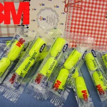 Беруши 10 пар 3M желтый неон мягкая пена значение индивидуально обернутый NRR 33DB 312-1250