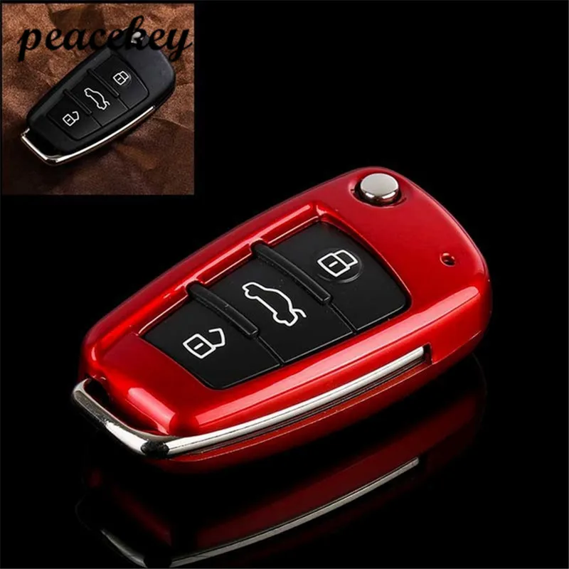Защитный чехол Peacekey для Audi A6 A1 Q3 Q7 TT R8 A3 S3 автомобильный смарт ключ ключей брелок|key