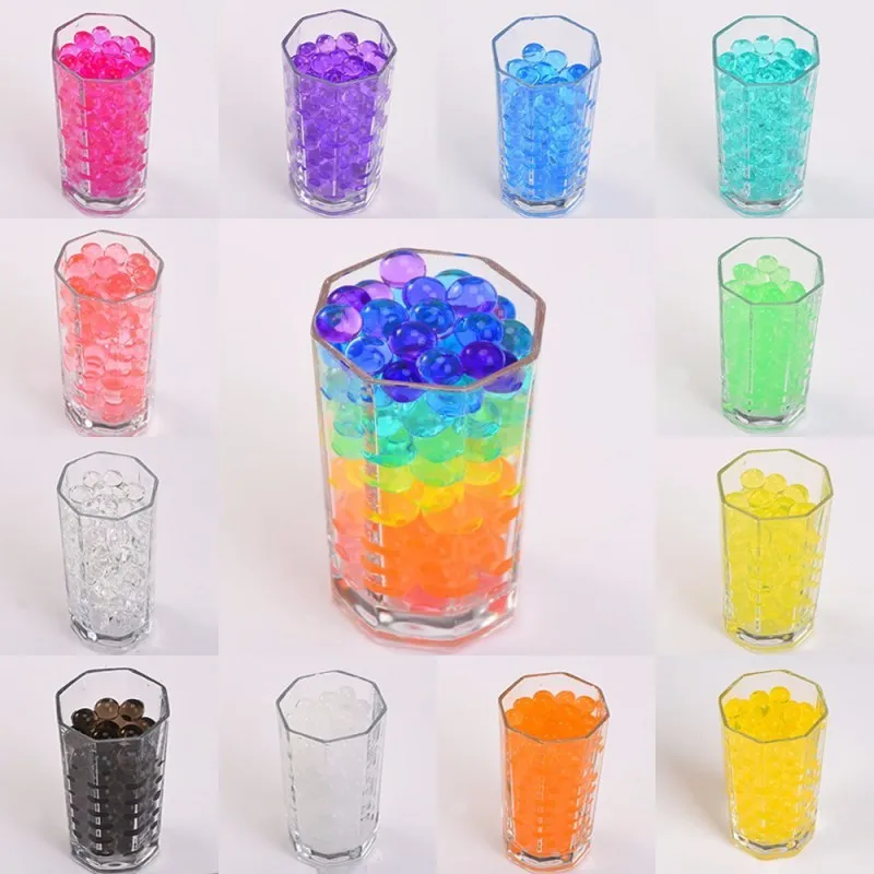 10000PCS Big Orbiz Growing Bulbs 5-12mm Hydrogel Grow in Water Colorful Water Beads Crystal Soil for Home Decoration