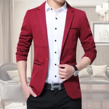 Мужской Блейзер мужской на одной пуговице повседневные блейзеры модный мужской костюм, пиджак Брендовое платье пальто мужская верхняя одежда