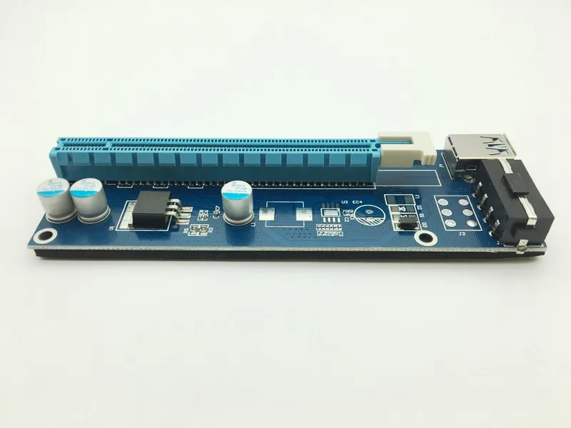 Райзер VER007 60 см PCI E расширитель Express Riser Card 1x к 16x USB 3 0 SATA 4Pin IDE для майнинга BTC Bitcion Miner