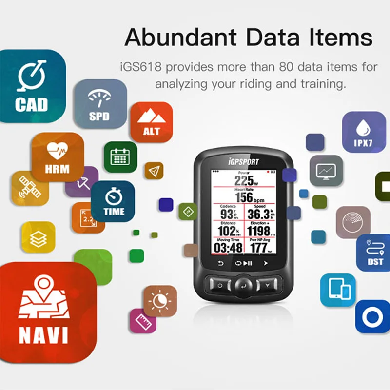  11 Languages IGPSPORT IGS618 GPS Cycling Computer Wireless IPX7 Waterproof Bicycle Digital Stopwatc