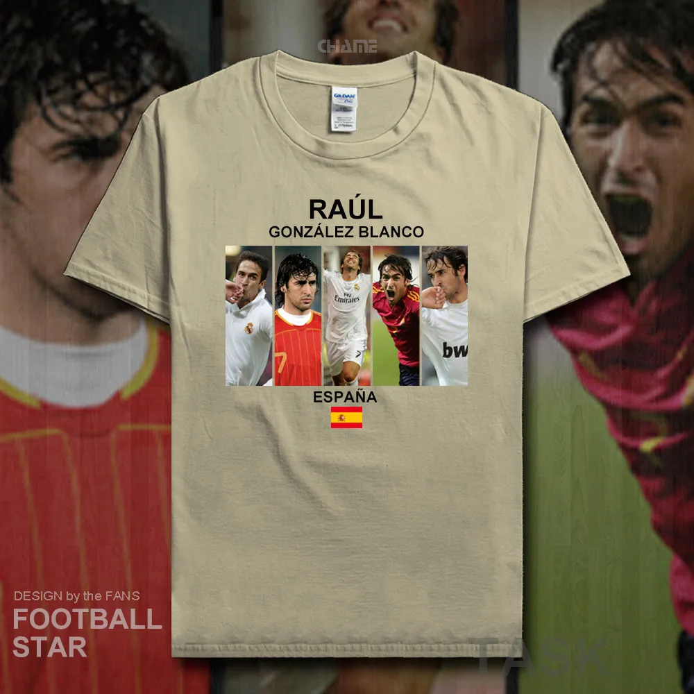 

Raul Gonzalez Blanco t shirt 2018 jerseys Spain R7 Madrid footballer star tshirt 100% cotton fitness t-shirt clothing Casual 20