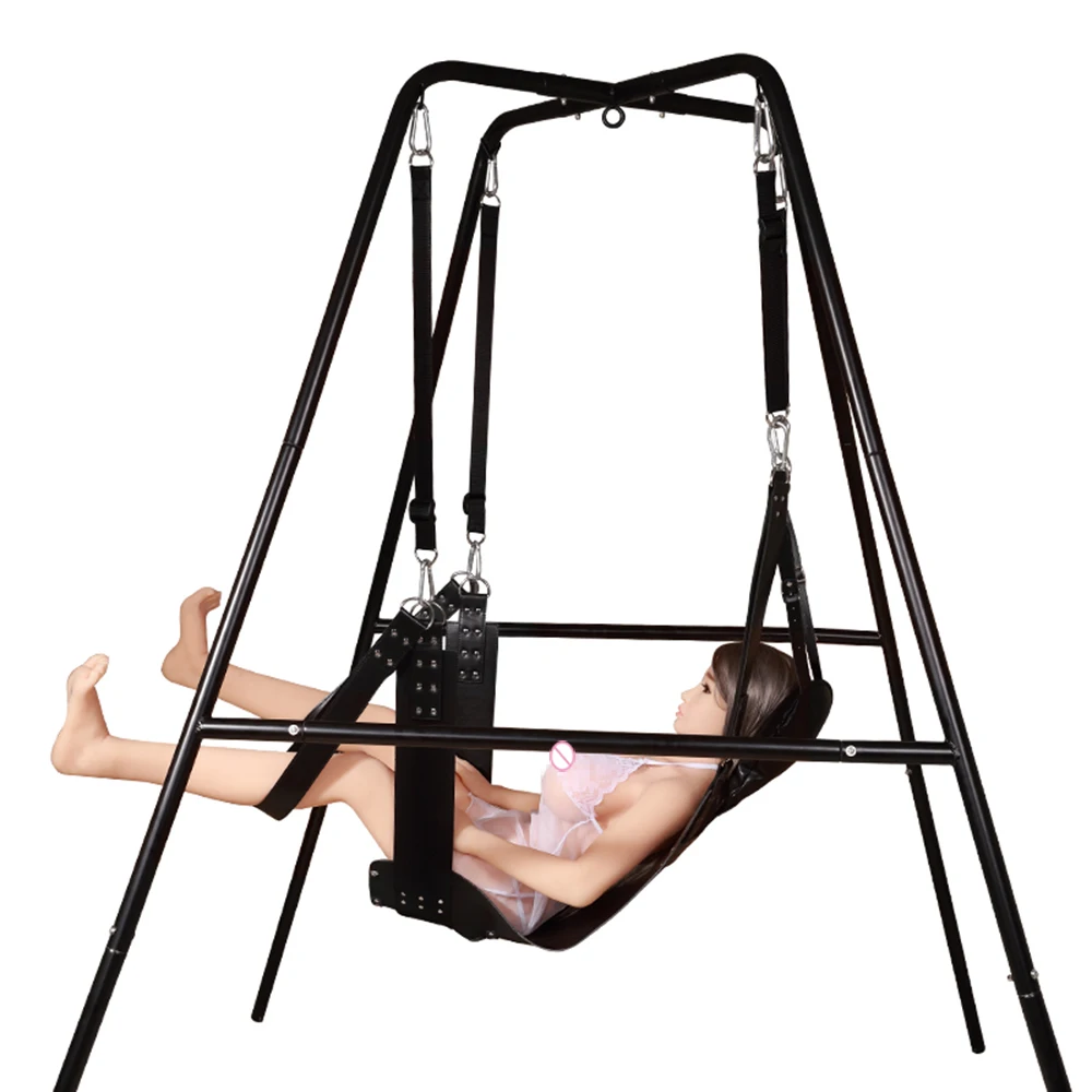  Flirt Essential Sex Furnitures Quality Leather Iron Tube Sling Sex Hammock Leather Bed Hammock Bond