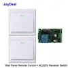 Barato 433Mhz RF inalámbrico interruptor de Control remoto AC 110V 220V lámpara de luz bombilla LED inalámbrico interruptores corredor habitación Panel para pared del hogar interruptor oXKKxEaM