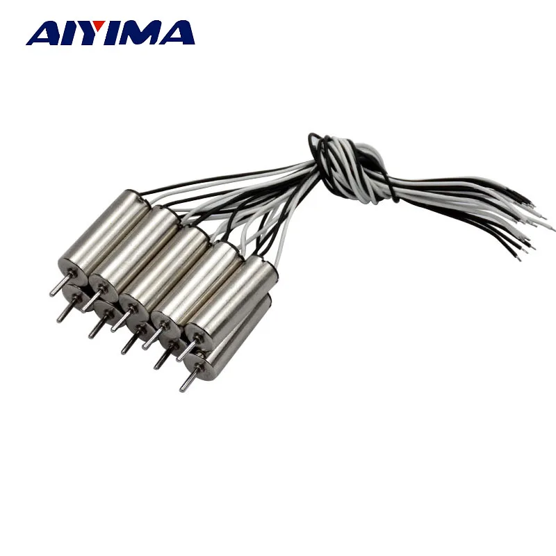 

AIYIMA 10pcs 720 Coreless Motor DC3.7V 46000 RPM 20MM NdFeB Magnetic Four-axis Aircraft Model For Helicopter Airplane Robotic