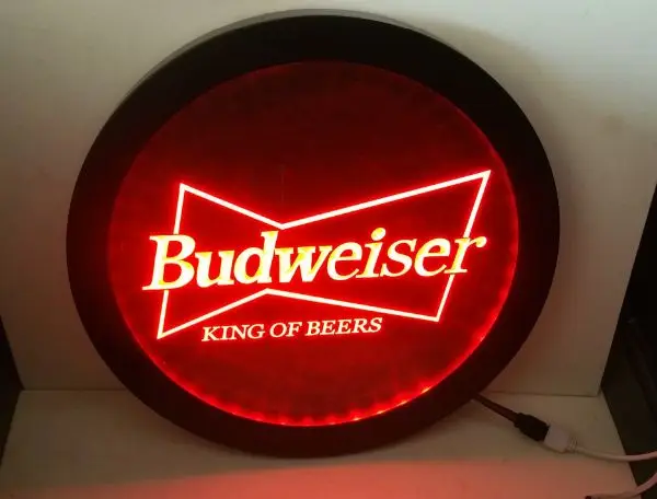 Светодиодный разноцветный неоновый светильник budweiser с беспроводным управлением