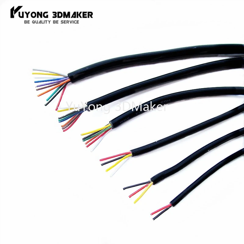 2C/3C/4C Чистая медь Оловянное покрытие 22AWG Xtension провод, анти-помехи изолированные луженые Купер удлинитель провода