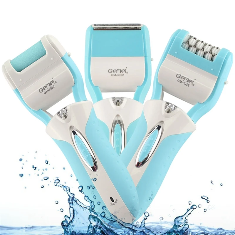 Rechargeable Electric 3 in 1 Hair Remover Epilator Shaver Trimmer Body