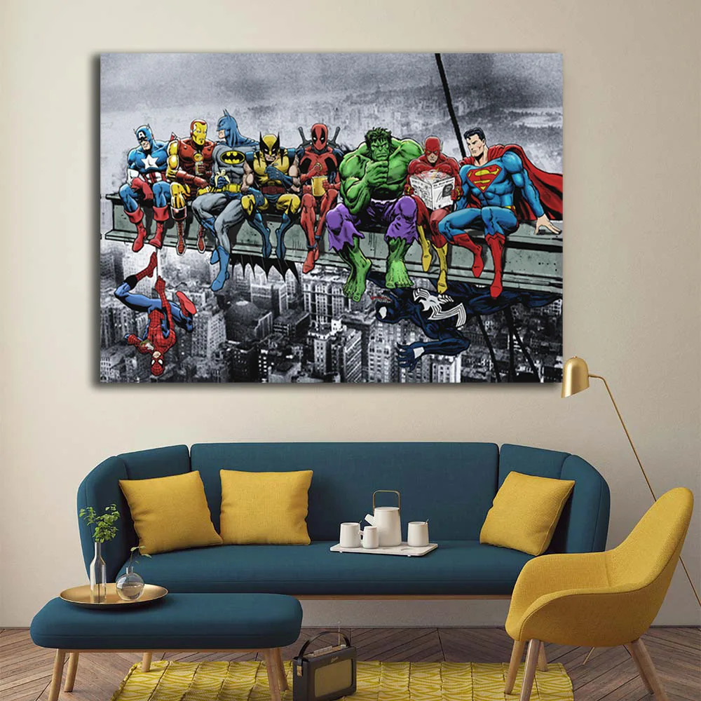 Marvel super heroes poste картина на стену холст Художественная печать растягивающаяся