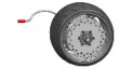 Mercane широкий колесный Электрический задний фонарь скутера фара подножка шина приборная панель Тормозная Линия колодки амортизирующая рукоятка части - Цвет: rear wheel