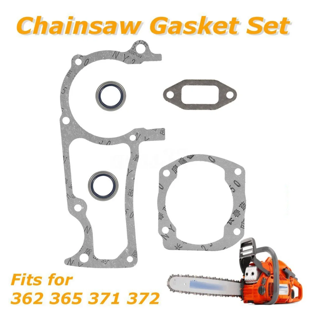 DWZ Metal Gasket Set W/Oil Seals For 362 365 371 372 Chainsaws Tool