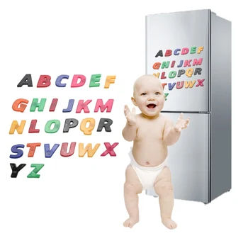 

Magnet Fridge Sticker 26PCS Colorful ABC Alphabet Magnet Fridge Sticker Plastic Early Learning Educational Toy Word Combination