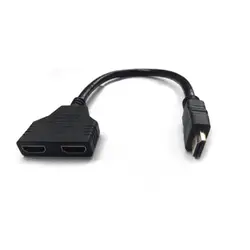 Высокое качество HDMI Мужской до 2 HDMI Женский 1 в 2 из Splitter кабель адаптер конвертер Черный sep19