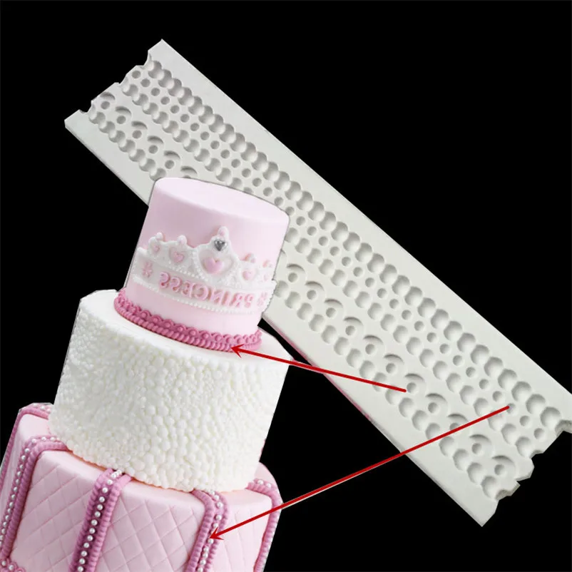 Bead Border Silicone Mold Fondant Cake Decorating Tools Chocolate