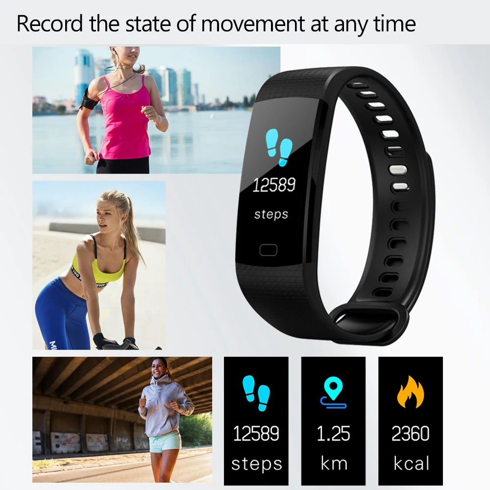 ZUCOOR умный Браслет крови Давление трекер диапазона монитор Cardiaco ZB63 Bluetooth Фитнес