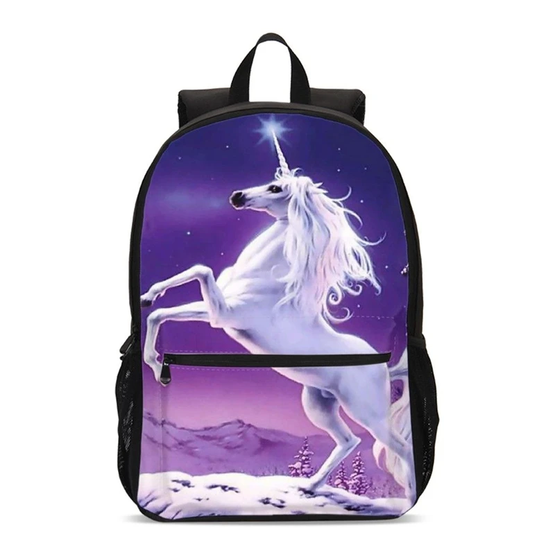 

Backpacks For Boys Girls Fashion Cool Animal Horse Unicorn 3D Printing School Bag Travel Laptop Backbag Bookbag Mochila Escolar