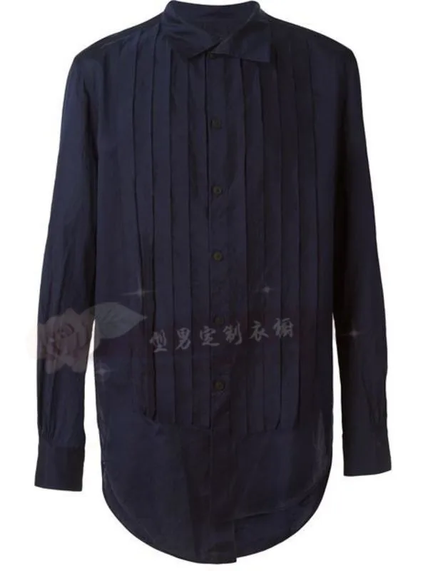 

S-6XL!! The new design asymmetrical shirt size men's fashion men's fashion new men's long sleeve jacket