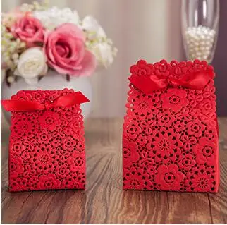 

Free shipping S L size full laser cut chinese style flower bridal shower favor boxes with ribbon ,200pcs/lot , cb5058