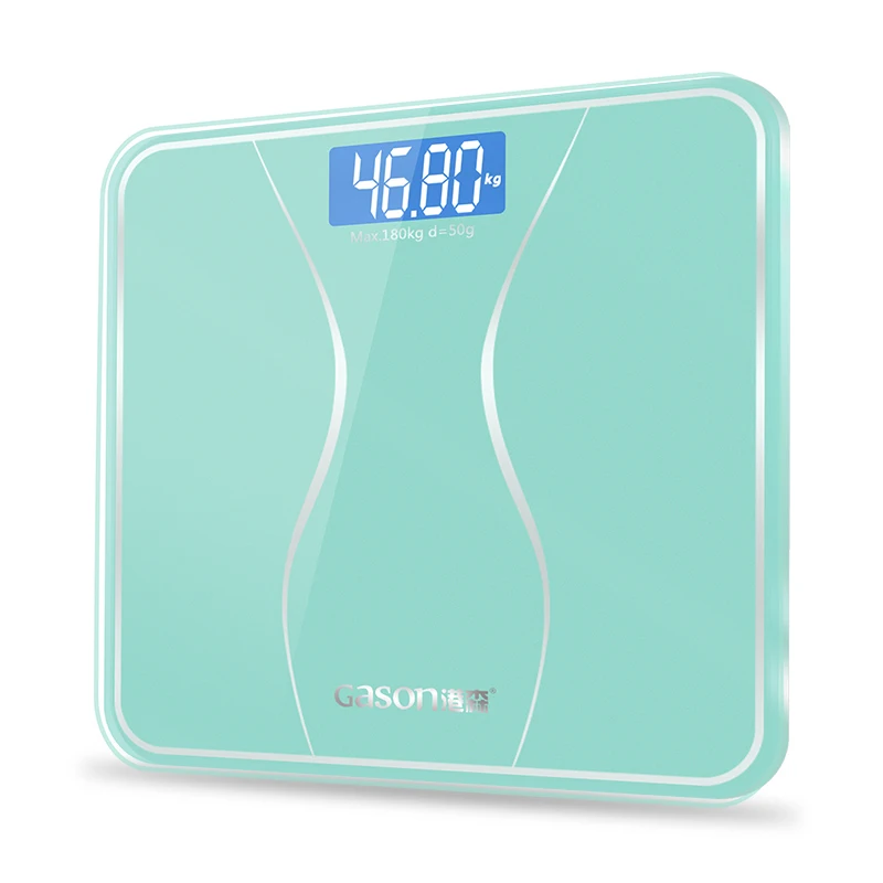 GASON A2s Bathroom Body Scale Glass Smart Household Electronic Digital Floor Weight Balance Bariatric LCD Display 180KG/50G