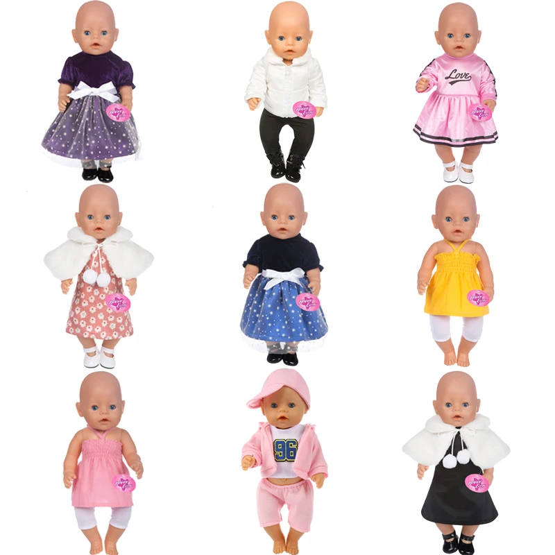 14 Style Choose American Doll Clothes Wear fit 43cm Baby New Born Doll accessories Children best