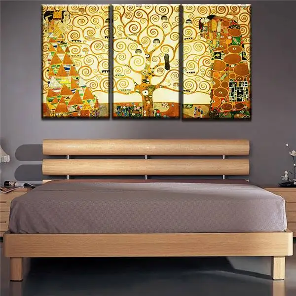 

3 Pcs Gustav Klimt Kiss Home Decor Canvas Wall Art Picture Living Room Canvas Print Modern Painting Large Canvas Art Cheap