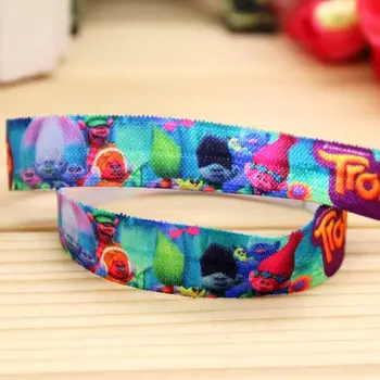 

5/8'' Free shipping Fold Elastic FOE cartoon printed headband headwear hairband diy decoration wholesale OEM H5485