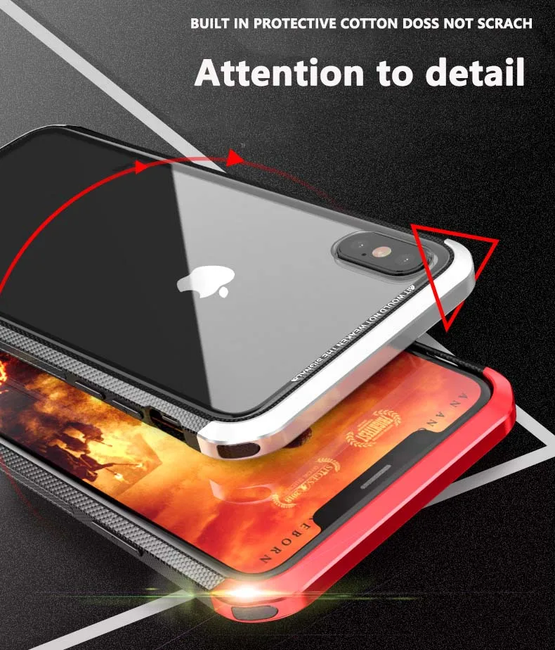 Роскошный металлический чехол для iPhone XR, чехол с алюминиевым бампером, пластиковая Нескользящая прозрачная стеклянная задняя крышка для iPhone XS MAX, чехол, ультратонкий