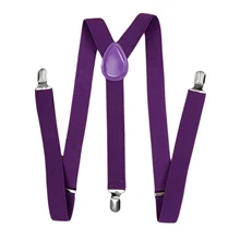 Unisex Clip on Suspender Elastic Y-Shape Back Formal Adjustable Braces