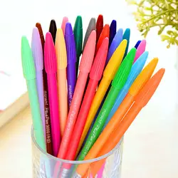 Творческих канцелярских Kawaii Пластик маркером мило Цветной акварель ручка для Manga Живопись Рисунок офисные товары для рукоделия лайнер