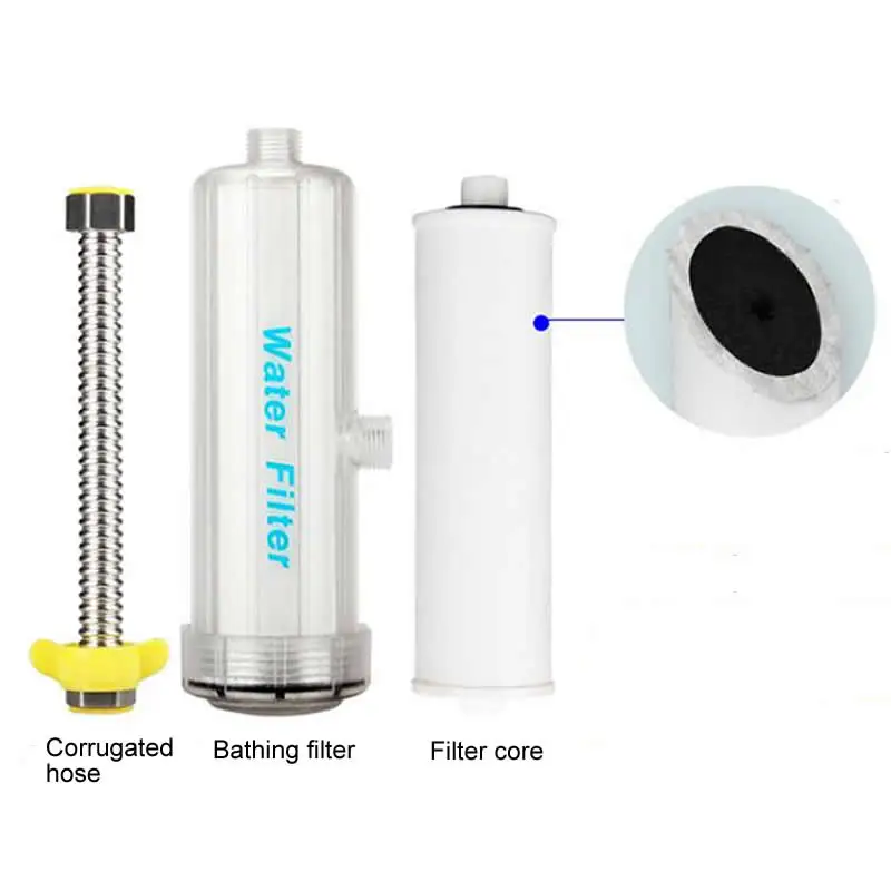 Бытовая купальники очиститель воды, стиральная машина Душ фильтр предварительной очистки, активировать уход за кожей