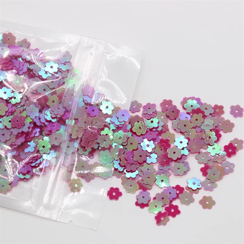 

KSCRAFT 6mm Multi-colored Flower Shape Sequins PVC Flat for DIY Card Making Craft Color Collection