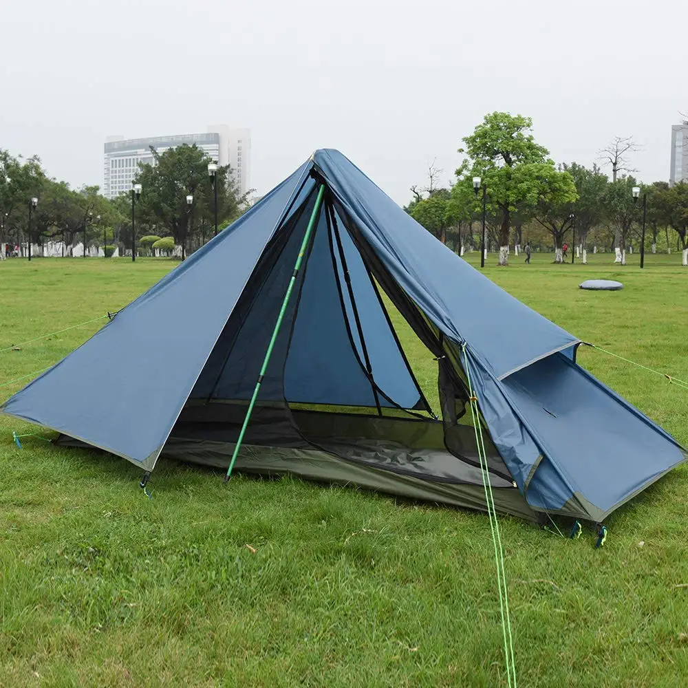 Tenda de Acampamento ao ar Geertop Ultraleve Pessoa Três Temporada Mochila Livre Caminhadas Equipamento Turístico Portátil Tendas Trekking 1 3 Uma 21 Esporte e Lazer