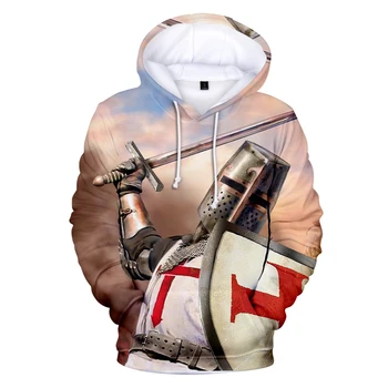 

2019 Hot Knights Templar 3D Hoodies Men/Women Autumn Winter Fashion Popular Anime Hoodie Casual Personality Sweatshirts